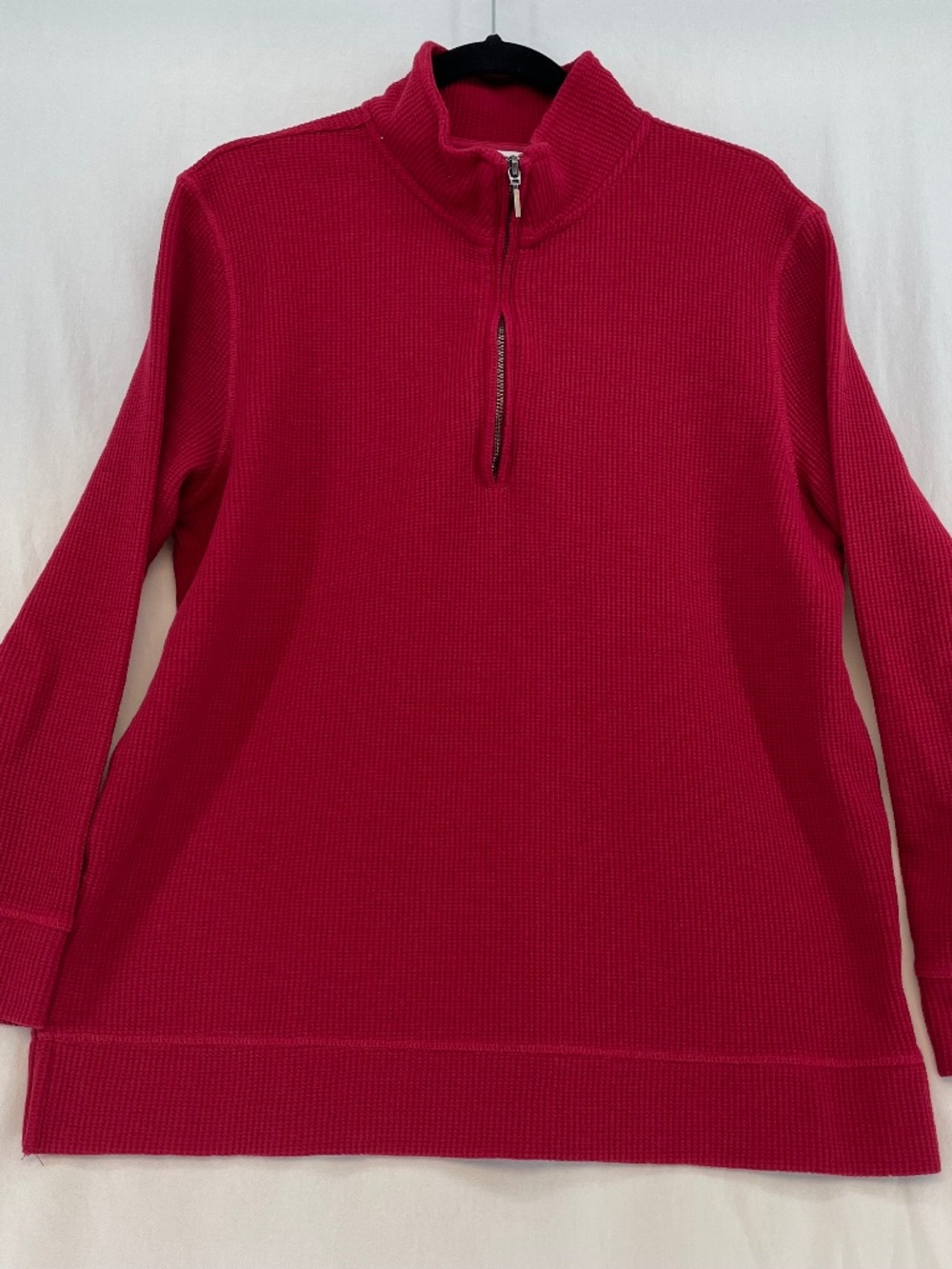 Northern Reflections Long Sleeve Waffle Quarter Zip Shirt Red Women’s Size Large